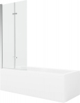 Vonia Mexen Cubik su apdaila ir stiklo sienele, 150x70 cm + 80 cm (II)