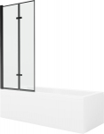 Vonia Mexen Cubik su apdaila ir stiklo sienele, 150x70 cm + 80 cm (II)