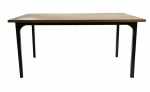 Stalas Vita, 160x90x75 cm, rudas/juodas
