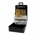 Ritinių rinkinys TERRAX dėklu DIN 338 25 Dalys (25 vnt.)