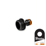Adapteris su i&scaron;oriniu sriegiu 3/4" Bradas BLACK LINE