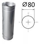 Dūmtraukio vamzdis Akvilon L500xD80mm