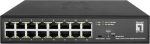 LevelOne GES-2216 valdomas L2 Gigabit Ethernet jungiklis, 16 portų, juodas, rack montuojamas, AC maitinimas