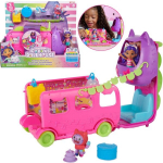 Vakarėlių autobusas Mattel 6068015 Gabby's Dollhouse Sprinkle Party Bus, rožinis