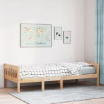 Vaiki&scaron;ka lova be čiužinio, 90x200cm, pu&scaron;ies medienos masyvas