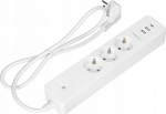 I&scaron;manusis prailgintuvas Orno 1.8m, 3 rozetės, 2xusb, Usb-c, baltas