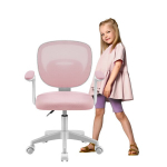 Vaiki&scaron;ka ergonominė kėdė Mark Adler Junior 3.0 Pink, 80&ndash;155 cm, su porankiais, pasukama