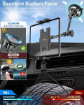 Exshow tvirtas automobilinis plan&scaron;etinio kompiuterio laikiklis - [metalinis laikiklis] plan&scaron;etinio kompiuterio laikiklis su siurbtuku, skirtas tvirtinti prie prietaisų skydelio ar stiklo, skirtas ipad pro air mini, i&scaron;maniesiems telefonams, sumsung tab ir
