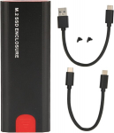 Annadue M.2 Nvme Ssd dėklas, Usb3.1 Gen2 Type C M.2 Pcie Nvme M Key Ssd dėklo adapteris, 10 Gbps Solid State Drive dėklas, skirtas M.2 Sata Nvme 2230/2242/2260/2280 Ssd (juodas)