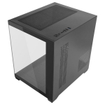 Mars Gaming MC-VIEW2, MicroATX korpusas, Dvigubas grūdintas stiklas, 1x FRGB 120mm ventiliatorius, 240mm au&scaron;inimas, Dviguba kamera, Juoda