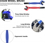 9 dalių dviračio valymo rinkinys su &scaron;epečiais ir grandinės plovikliu