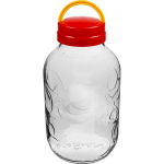 5 L jar for infusion liquor and a screw lid with a handle