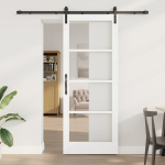 vidaXL Slankios durys ORKDAL Balta ir juoda 83 x 211 cm