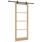 vidaXL Slankios durys ORKDAL Natūrali ir juoda 93 x 232 cm