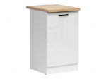 Pastatoma virtuvės spintelė Black Red White Junona Line, baltos/smėlio spalvos