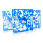 3x AABCOOLING Super Silent Fan 14 Mėlynas LED - Galingas 140mm Kompiuterio Ventiliatorius, 80m&sup3;/h Oro Srautas, Itin Tylus 8.6dB Veikimas Su FDB Guoliais, 600 RPM, Mėlynas LED Ap&scaron;vietimas, Antivibracinės Tarpinės, Tinka PC Korpusams, universal