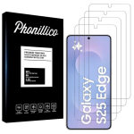 Samsung Galaxy S25 EDGE Grūdintas Stiklas [4 pakuotė] Ekrano Apsaugos Plėvelė Phonillico&reg;