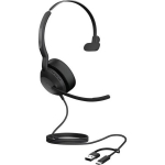 Jabra Evolve2 50 laidinis mikrofonas ausinių vir&scaron;aus, Bluetooth Mono juodas triuk&scaron;mo slopinimas mikrofone, triuk&scaron;mas