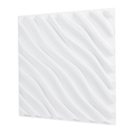3D sienų plok&scaron;tės 12 vnt. baltos PVC
