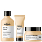 Loreal Absolut Repair Shampoo 300Ml New + Loreal Absolut Repair Conditioner 200Ml New + Loreal Absolut Repair Golden Mask 250Ml New