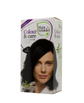 Hairwonder Colour & Care ilgalaikiai plaukų dažai be amoniako spalva juoda 1