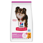 Hill's Science Plan Light Small & Mini Adult ėdalas &scaron;unims su vi&scaron;tiena, 1,5 kg