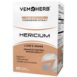 Maisto papildas VemoHerb Hericium Lion&lsquo;s Mane grybo ekstraktas, 60 kaps.