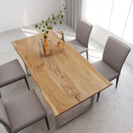 Valgomojo stalas, 180x90x76 cm, rudas