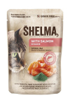 &Scaron;lapias kačių maistas Shelma su la&scaron;i&scaron;a ir spirulina, pakuotė 85 g, be grūdų