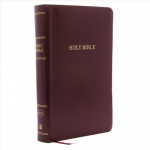KJV Holy Bible, Personal Size Giant Print Reference Bible, Burgundy Leather-Look, 43,000 Cross References, Red Letter, Comfort Print: King James Version large type edition