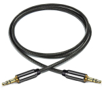 Universali mini jack AUX kabelis 3m, juodas