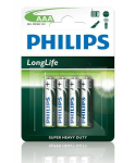 PHILIPS LongLife AAA / R03 B4 elementai