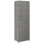vidaXL Sodo spintelė daiktams, pilka, 59x40x180cm, poliratanas