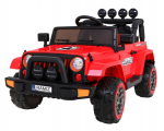 Dvivietis vaiki&scaron;kas elektromobilis Ramiz Jeep Full Time 4WD, raudonas