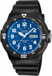 Vyri&scaron;kas laikrodis Casio MRW-200H-2B2 su dėžute, juodas/mėlynas