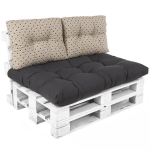 2-jų dalių palečių pagalvėlių komplektas Patio Termi H037-05PB, smėlio spalvos