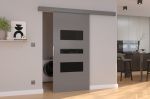 Stumdomos durys ni&scaron;ai ADRK Furniture Cento 76, pilkos