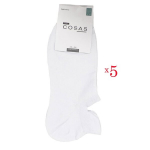 Sportinės kojinės moterims Cosas 1094, baltos, 5 poros