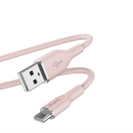 PURO ICON mink&scaron;tas kabelis &ndash; USB-A iki USB-C 1,5 m kabelis (dulkėtas rožinis)