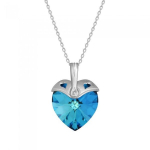 Kaklo papuo&scaron;alas su Swarovski kristalais DiamondSky Cupid (Bermuda Blue) DS01K557