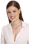 Sidabrinis kaklo papuo&scaron;alas su perlu moterims JwL Luxury Pearls JL0784