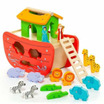 Medinis žaislas Molt&oacute; Noah's ark, 17 dalių