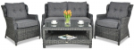 Lauko baldų komplektas TRIVENTO 2, Dark Grey
