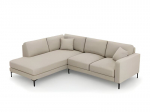 Kairinė kampinė sofa Venus, 5 sėdimos vietos, tamsaus smėlio sp.