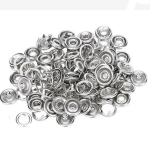 Spaudės 4 dalių, 9,5 mm, 100 vnt., pilkos