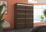 Spinta ADRK Furniture su LED ap&scaron;vietimu Luft 150, ruda