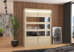 Spinta ADRK Furniture su LED ap&scaron;vietimu Florento 150, smėlio