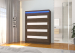 Spinta ADRK Furniture su LED ap&scaron;vietimu Martinez 150, ruda