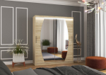 Spinta ADRK Furniture su LED ap&scaron;vietimu Baltimore 180, smėlio
