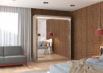 Spinta ADRK Furniture su LED ap&scaron;vietimu Ettore 180, ruda